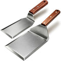 Large and Small Stainless Steel Griddle Spatula BBQ Burger Turner by BBQTOOLACCESSORIESFORGRIDDLE