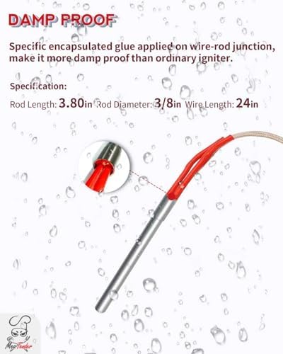 AC Hot Rod/Grill Igniter Replacement for Traeger, Pit Boss, Camp Chef, Z-Grills, Oklahoma JOES Rider and Nexgrill Wood Pellet Grill Models by Meatender - Image 4