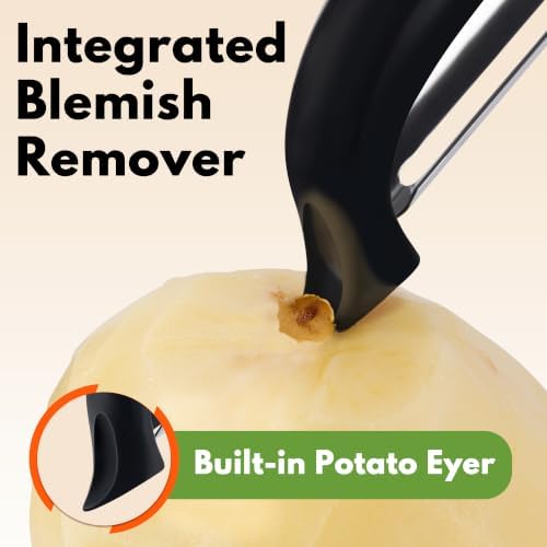 Swivel Vegetable Peeler Comfort Handle Sturdy Long-Lasting 1Pcs Black - Image 5