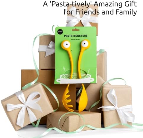 OTOTO Pasta Monsters and Salad Servers - BPA-Free Fun Kitchen Gadgets - 100% Food Safe Salad Spoon and Fork Set - Pasta and Salad Server - 11.93x 3.39 x 2.24 inch - Image 6