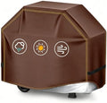 BBQ Gas Grill Cover for Outdoor, Anti-UV, Rip-Proof, 600D Oxford Fade Resistant Material, Barbecue Cover with Hook and Loop Straps & Adjustable Hem Drawstring (Reddish Brown, 40”x24”x50”) by TIAOFY