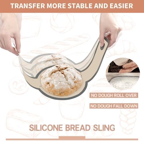 2 PCS Silicone Bread Sling with Round and oval, Grey - Image 3
