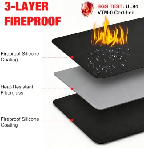 Yesker 60 x 40 Inch Under Grill Mat for Outdoor Grill, Patio & Deck, BBQ - Image 5