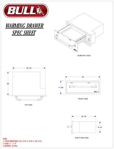 Bull Outdoor Products 85747 Warming Drawer, 28.75" x 10" x 20.25", Stainless Steel - Image 2