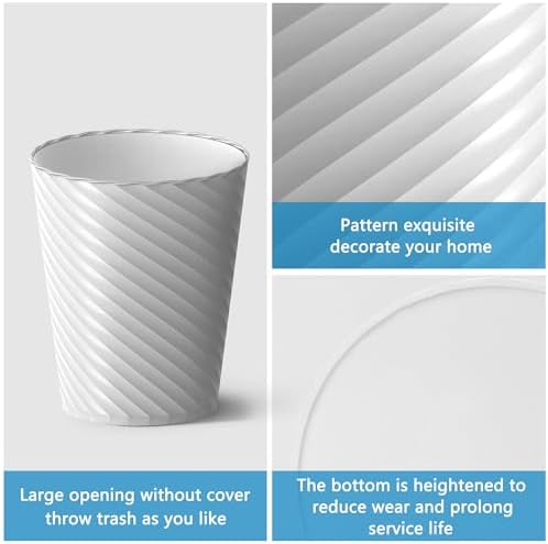 Lysam Bathroom Trash Can 8 Pack, 1.8 Gallon Small Trash Can with Trash Bags - Image 4