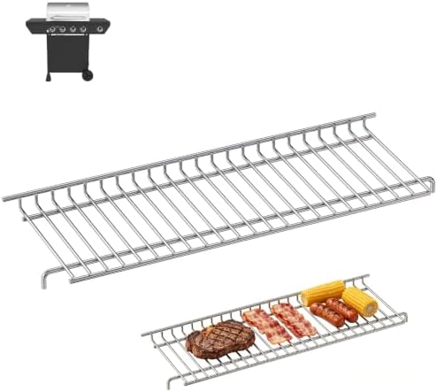 Replacement Warming Rack for Nexgrill Home Depot 720-0925P 720-0925PG 720-0925S 720-0925 720-0925PA, Stainless Steel Upper Grill Warming Rack for Nexgrill 3/4-Burner Gas Grill Parts, 23.62" x 7.2" by LSBABQ