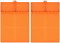 Silicone Griddle Tools Mat for Blackstone, Griddle Accessories Side Shelf Mat Grill Pad for Outdoor Grill Kitchen Counter Spatula Silicone Mat with Drip Pad (Orange (2Packs)) by SARTNP