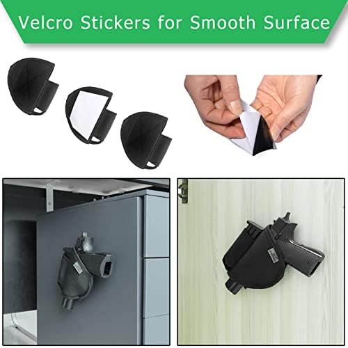 NEXT STATION Universal Pistol Holster with Magazine Pouch,Gun Safe Pistol Holder for Gun Safe Organizer Gun Cabinet Gun Safe Accessories Storage - Image 4