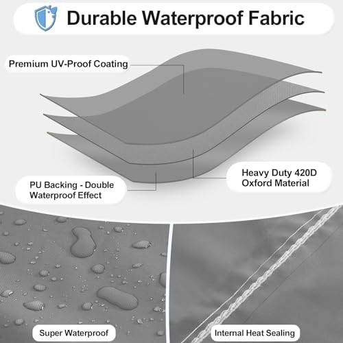 OutdoorLines Waterproof Patio Heater Covers with Zipper and Storage Bag, - Image 2