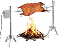 Jocisland 46" Electric Rotisserie Roaster for Pig & Lamb, 132 lbs Load, 45W Motor, Height-Adjustable Stainless Steel BBQ Rotisserie Grill Kit with Triangular Support Stand by Jocisland