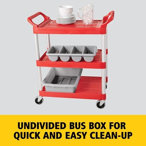 Rubbermaid Commercial Products Standard Bus/Utility Box 4.6-Gallon Gray Plastic Heavy Duty Restaurant Wash Basin/Dish Washing Tub for Kitchen Organization/Storage - Image 2