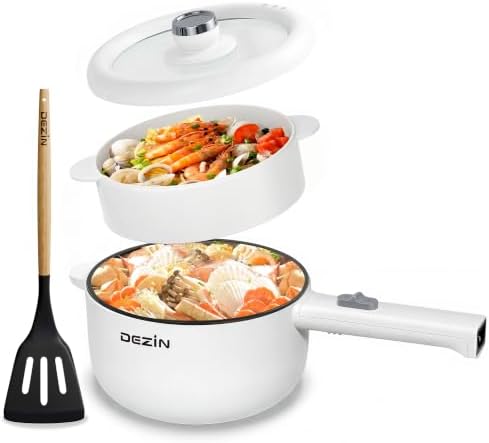 Dezin 2L Hot Pot Electric, Non-Stick Electric Pan, 700W Adjustable Power by DEZIN