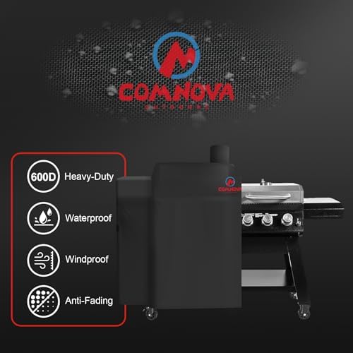 Comnova Grill Cover for Pit Boss KC Combo - Premium Wood Pellet Smoker Cover for Pitboss Waterproof & Heavy Duty, 600D Pellet BBQ Cover for Pit Boss KC Combo Platinum Series Grill - Image 3
