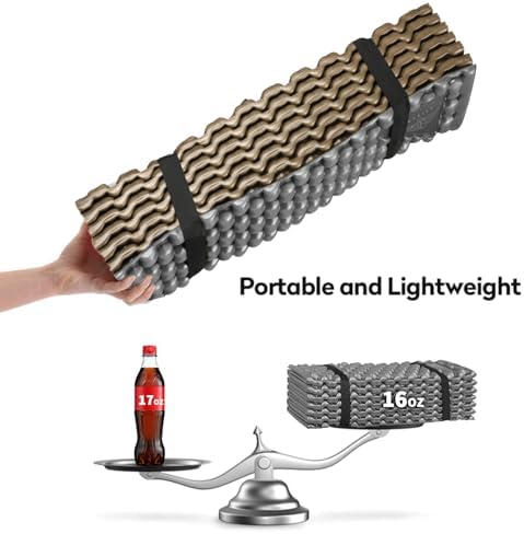 Foam Camping Pads for Hiking, Ultralight Closed Cell Mattress, Waterproof Soft Mat for Adults, Wide Picnic Yoga Mats, Folding Sleeping Pad for Outdoor Backpacking - Image 3