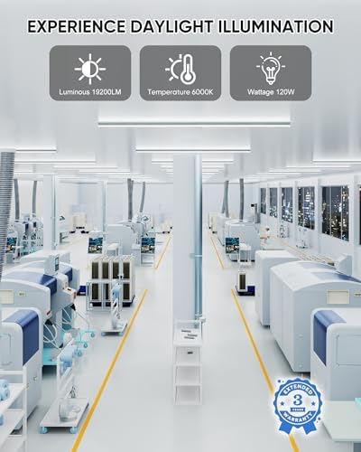 8FT 10 Pack LED Shop Lights, 120W 19200LM 6000K Garage Lighting - Image 3