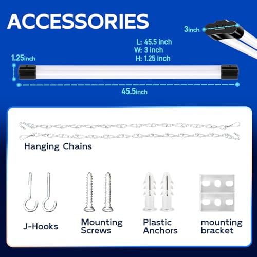 hykolity 60W 4FT Linkable LED Shop Light forGarage,6500LM - Image 6