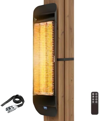 ZeboZap KDHT1500 1500W Infrared Electric Patio Heater for Gazebos, Pergolas, Decks, Garages, Backyards & Restaurants | Wall & Post Mounted Outdoor Heater by CondoMounts