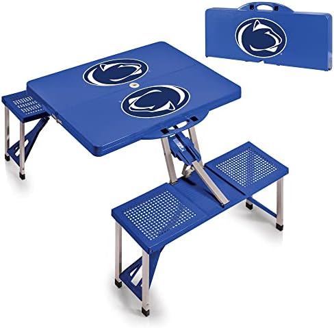 PICNIC TIME NCAA North Carolina Tar Heels Folding Picnic Table - Camping Table - Outdoor Table with Umbrella Hole - Image 5