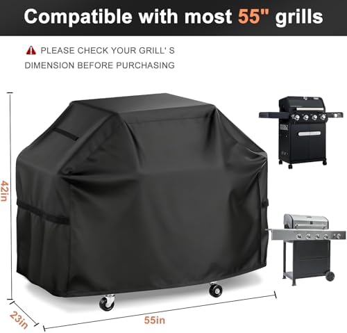 LBTING Grill Cover, 55-inch Heavy Duty Waterproof BBQ Gas Grill Cover - Image 2