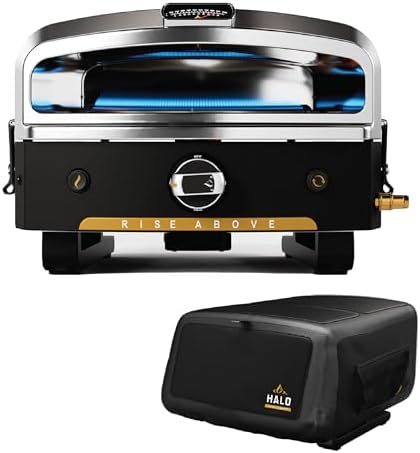 Halo Versa 16 Propane Gas Outdoor Pizza Oven with Rotating Cooking Stone | Portable Appliance for all Outdoor Kitchens | Oven Cover Included by HALOProducts