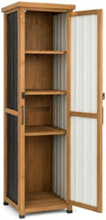 Ketive Tall Narrow Outdoor Storage Cabinet, 62-Inch, 3 Adjustable Shelves by Ketive