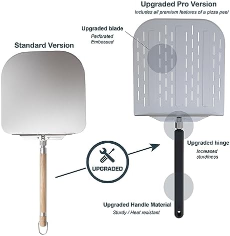 12-Inch Aluminum Pizza Peel with Long Foldable Handle - Image 4