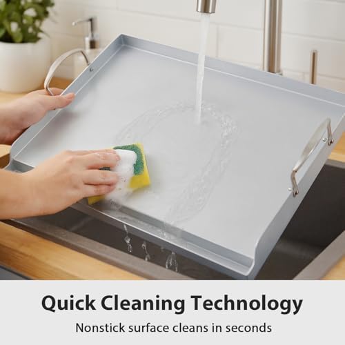 Utheer Stainless Steel Griddle, 23 x 16 Inch Flat Top Grill Plate - Image 6