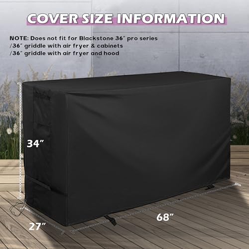 Grill Cover for Blackstone 36 Inch Griddle with Hood, Outdoor Griddle Cover for Blackstone 2210/2212/2310/2322, Flat Top Grill Cover for 4 Burner 36" Griddle - Image 7