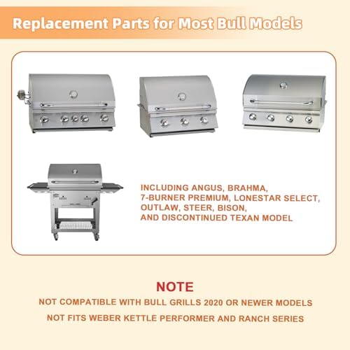 16509 Stainless Steel BBQ Thermometer Gauge for Bull Angus Grills - Image 2