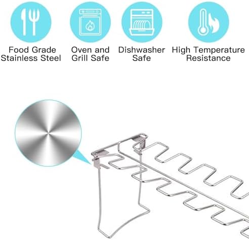 14 Slots Stainless Steel Chicken Lollipop Rack with Drip Tray - Image 5