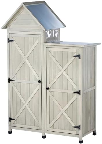 Wooden Outdoor Storage Cabinet Set - Image 3