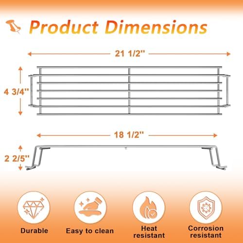 69866 Warming Rack for Weber Spirit 200 Grill Parts 7640, Replacement Parts for Weber Spirit E210 S210 E215 E220 S220, Spirit E-210 Classic, for Weber Spirit Grill Accessories 46010074,Stainless Steel - Image 3