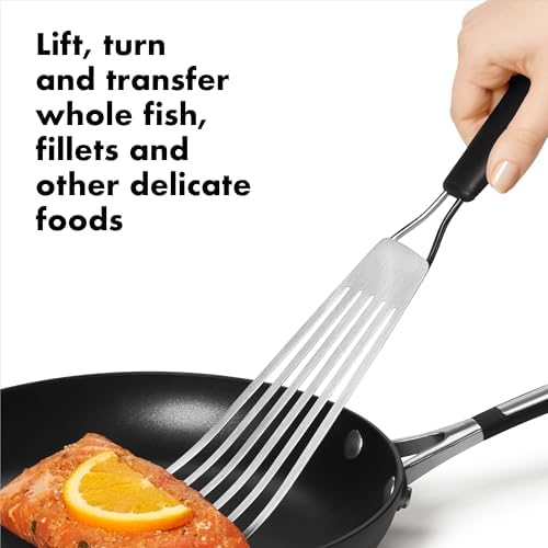 OXO Good Grips Slotted Fish Spatula Stainless Steel, Fish Turner - Image 2