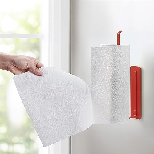 Magnetic Paper Towel Holder for Fridge Red,Heavy Duty Strong Magnet Backing for Toolbox,Grill,BBQ Griddles,RV Tailgates,Microwave,Fridge,Garage - Fit for Large Size of Paper Roll - Image 3