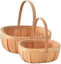 Woven Picnic Basket Set, Large Capacity Fruit Hamper, Handheld Storage Bin by CAXUSD