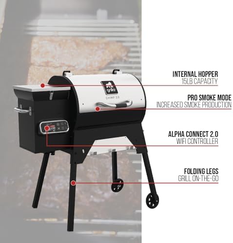 GRILLA Chimp 2.0 Tailgater Pellet Grill with Foldable Design, Wifi Connectivity, Compact Design, For Outdoor Grilling, Tailgating, and BBQ - Image 7