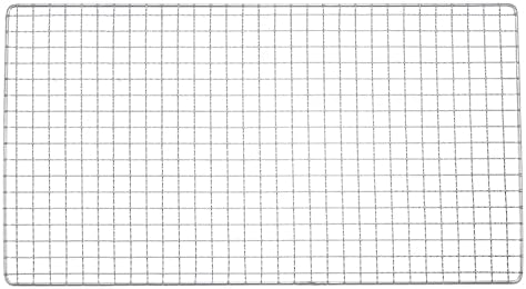 HARFINGTON Square BBQ Grill Net 29.5x50cm Stainless Steel Cross Wire Barbecue Mesh Mat for Baking Smoking Charcoal Grilling Roasting by HARFINGTON