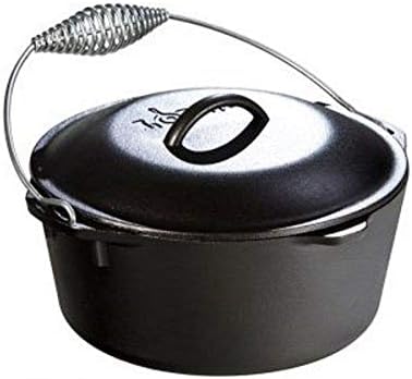 Lodge Pre-Seasoned Cast Iron Dutch Oven with Bail Handle, 5 Quart by Lodge