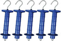 5 Pack Electric Fence Insulated Plastic gate Handle with Internal Spring and Double Ring end, Blue，for Electric Fence Gate Livestock Fence Agricultural Fencing and Pasture by EFencSolv
