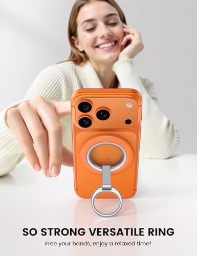 Lamicall for MagSafe Magnetic Phone Ring Grip, Super Magnet Orange Ring - Image 2