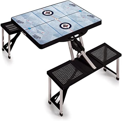 NHL Colorado Avalanche Portable Folding Picnic Table with Seating for 4 by PicnicTimeFamilyofBrands