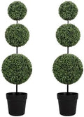 VIVATREES 3FT UV-Resistant Artificial Triple Ball Boxwood Topiary Set of 2, All-Weather Outdoor & Indoor Decor for Garden, Porch, Entryway by VIVATREESADDINGCOLORTOYOURSPACE