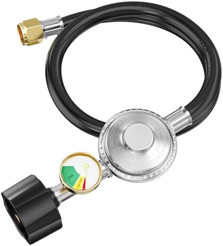 CALPOSE 2 Feet Propane Hose with Regulator & Gauge by EmpoweringYourEnergyNeeds