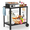 Yozoia Outdoor Grill Table for Blackstone Griddle, Grill Cart with Wheels by Unknown