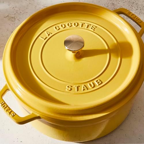 Staub Cast Iron 4-qt Round Dutch Oven - Citron - Image 4