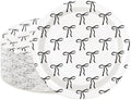 FYSUIMU 50Pcs Black Bow Paper Plate Cute Bowknot Disposable Plates 9 Inch Dinner Dessert Plates for Coquette Birthday Baby Shower Party Tableware Supplies by FYSUIMU