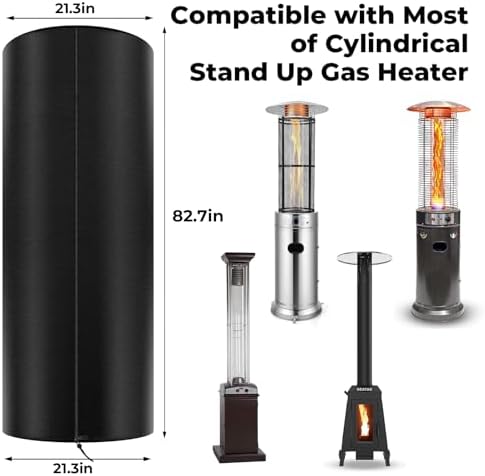 LPG Patio Heaters Cover, Cylinder Tower Patio Heater Covers, Heavy-duty and Weather-resistant Oxford Fabric, Waterproof, Dust-proof, Snow-proof, Windproof, with Zipper and Storage Bag - Image 4