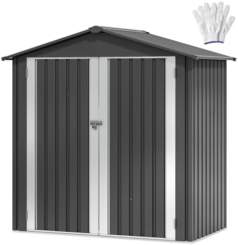 DWVO 6x4ft Outdoor Storage Shed with Locking Entry & Ventilation by DWVO