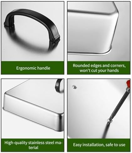Rectangular Griddle Basting Cover,Stainless Steel,Heat-Resistant Handle - Image 7