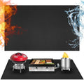 Heat Resistant Mats for Countertop fits Tabletop Grill, 48x24x0.02in, Black by Amerbro